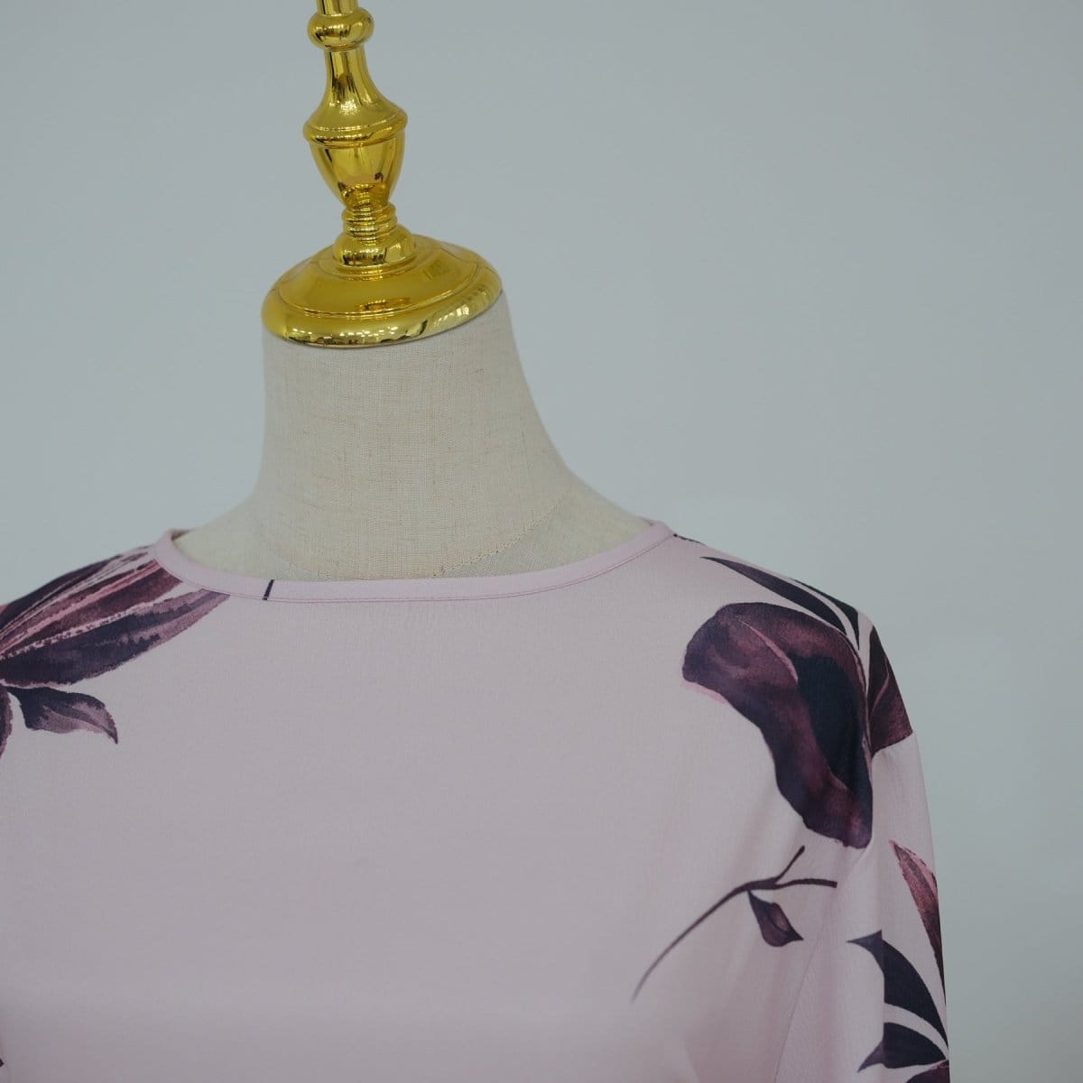 Floral Print Maxi Dress with Cape Sleeves(MS440) - A-1 Thread Vault