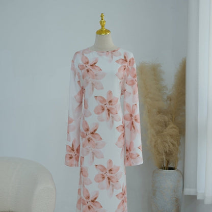 Floral Print Washed Crinkle Maxi Dress(MS437) - A-1 Thread Vault