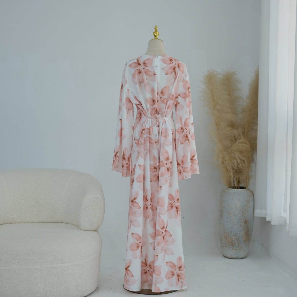 Floral Print Washed Crinkle Maxi Dress(MS437) - A-1 Thread Vault