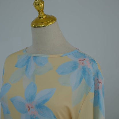 Floral Print Washed Crinkle Maxi Dress(MS437) - A-1 Thread Vault