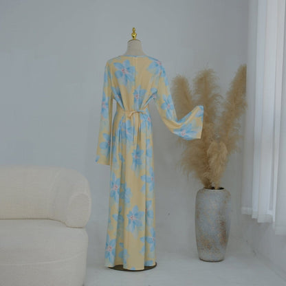 Floral Print Washed Crinkle Maxi Dress(MS437) - A-1 Thread Vault