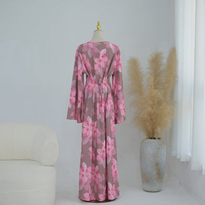 Floral Print Washed Crinkle Maxi Dress(MS437) - A-1 Thread Vault