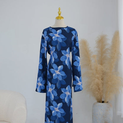 Floral Print Washed Crinkle Maxi Dress(MS437) - A-1 Thread Vault