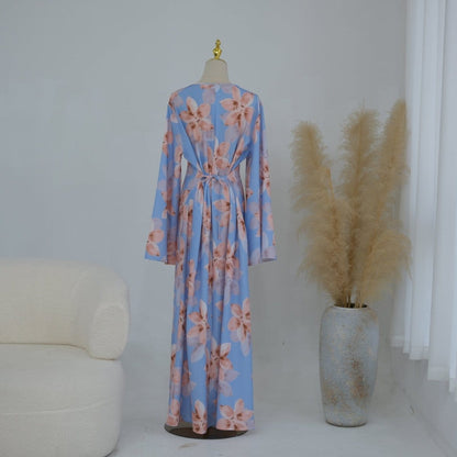 Floral Print Washed Crinkle Maxi Dress(MS437) - A-1 Thread Vault