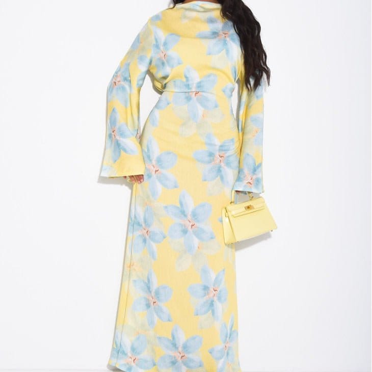 Floral Print Washed Crinkle Maxi Dress(MS437) - A-1 Thread Vault