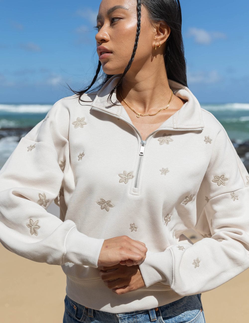 Floral Women's Half-Zip - A-1 Thread Vault
