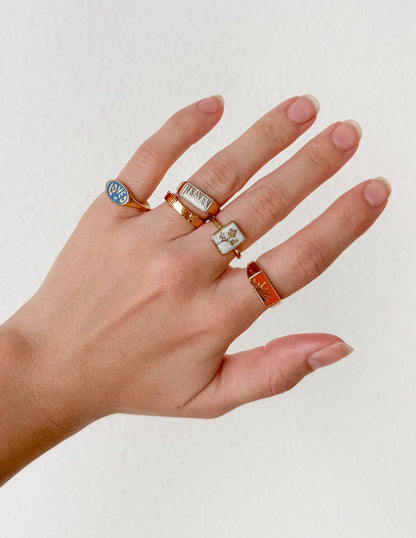 Flower Rectangular Ring - A-1 Thread Vault