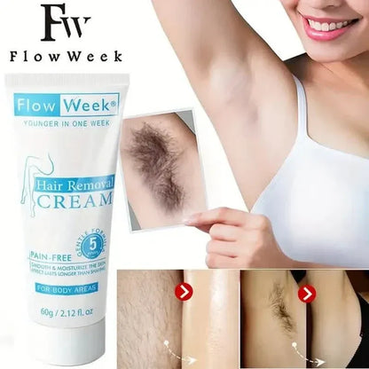FlowWeek Painless and Irritation-Free Permanent Hair Removal Cream - A-1 Thread Vault