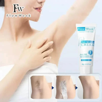 FlowWeek Painless and Irritation-Free Permanent Hair Removal Cream - A-1 Thread Vault