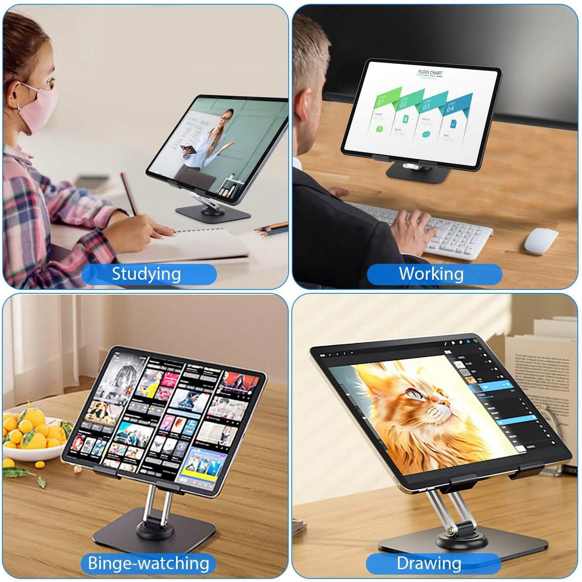Foldable Adjustable iPad Tablet Stand - A-1 Thread Vault