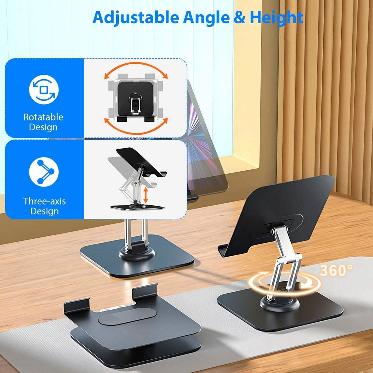Foldable Adjustable iPad Tablet Stand - A-1 Thread Vault