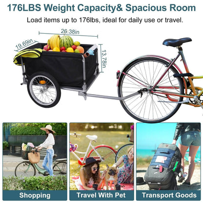 Foldable Bicycle Cargo Wagon Trailer - A-1 Thread Vault