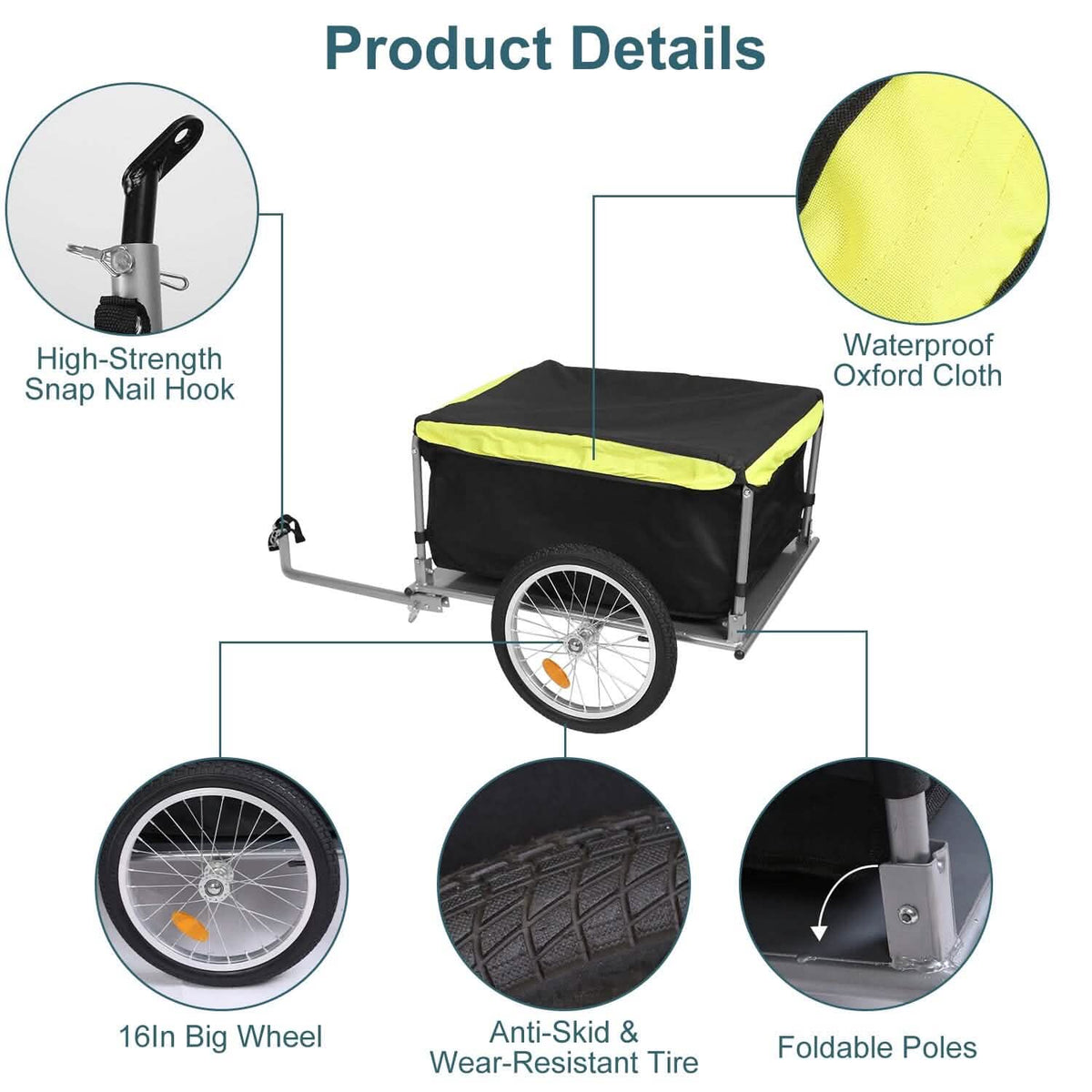Foldable Bicycle Cargo Wagon Trailer - A-1 Thread Vault