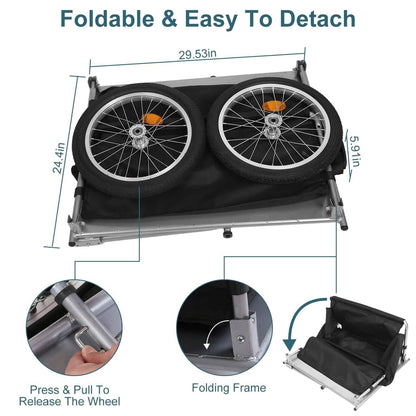 Foldable Bicycle Cargo Wagon Trailer - A-1 Thread Vault