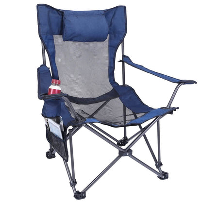 Foldable Camping Chair Heavy Duty Steel Lawn Chair with Reclining Backrest Angle - A-1 Thread Vault