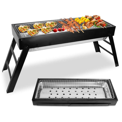 Foldable Charcoal BBQ Grill Stainless Steel Grill Net - A-1 Thread Vault