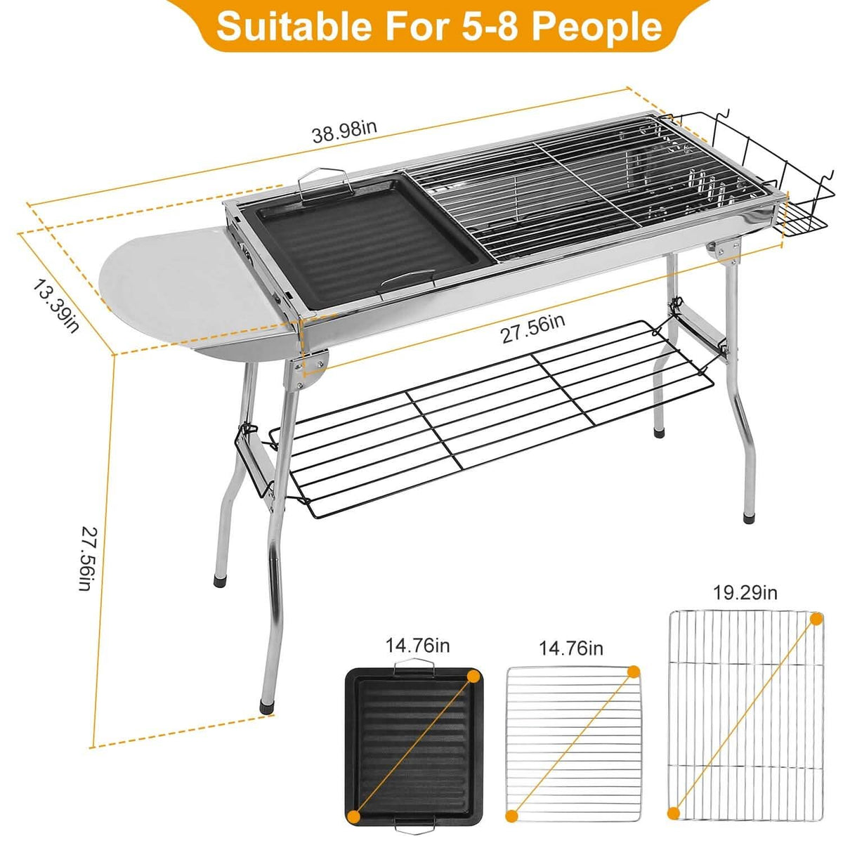 Foldable Portable Barbecue Grill - A-1 Thread Vault