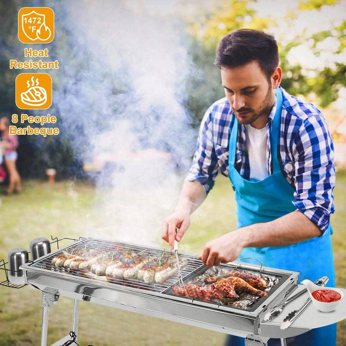 Foldable Portable Barbecue Grill - A-1 Thread Vault