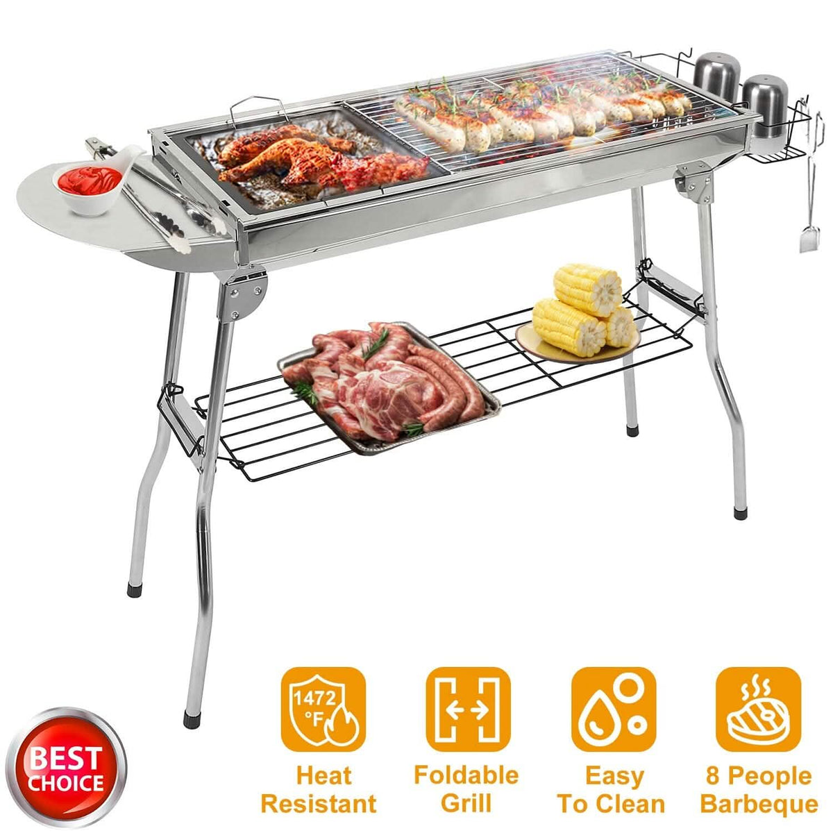 Foldable Portable Barbecue Grill - A-1 Thread Vault