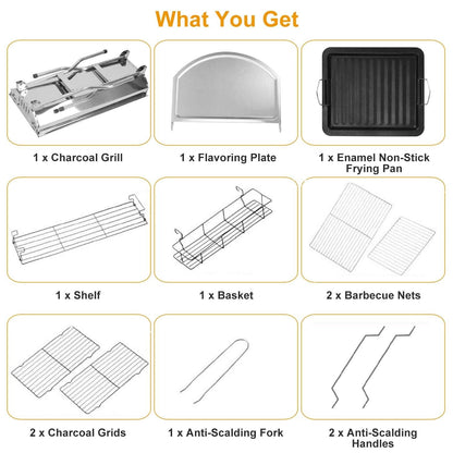 Foldable Portable Barbecue Grill - A-1 Thread Vault