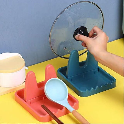 Foldable Pot Lid Rack Plastic Spoon Holder Stand Kitchen Supplies Organizer - A-1 Thread Vault