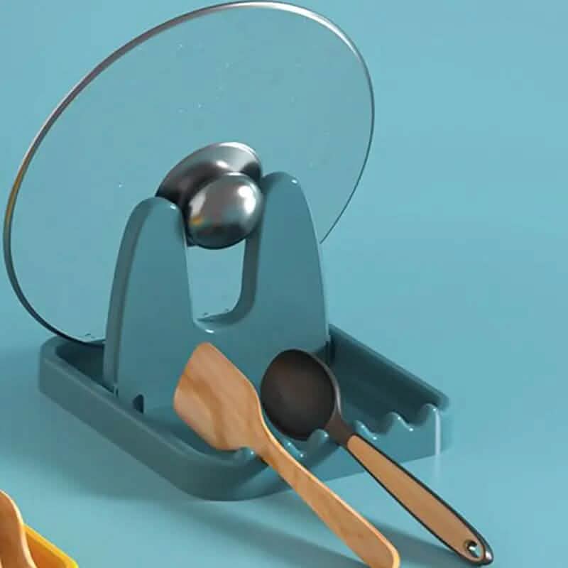 Foldable Pot Lid Rack Plastic Spoon Holder Stand Kitchen Supplies Organizer - A-1 Thread Vault