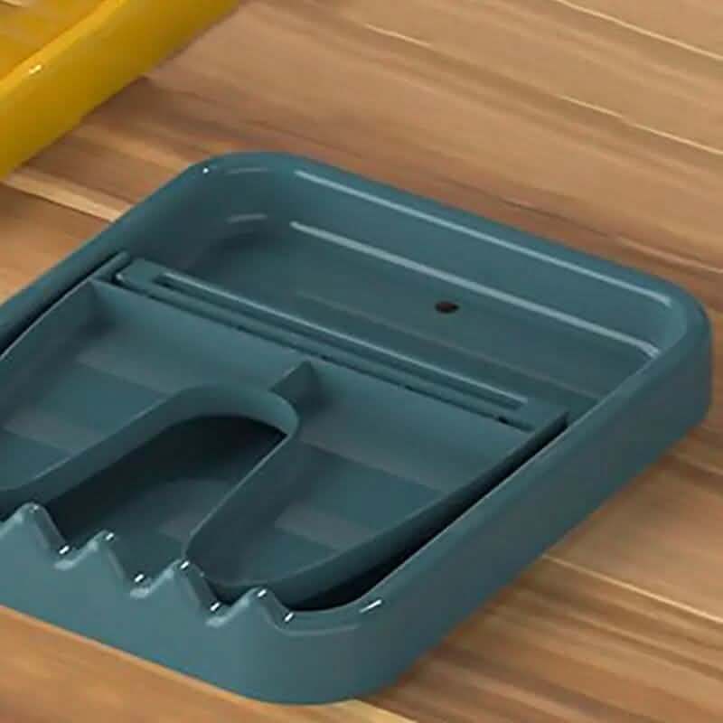 Foldable Pot Lid Rack Plastic Spoon Holder Stand Kitchen Supplies Organizer - A-1 Thread Vault