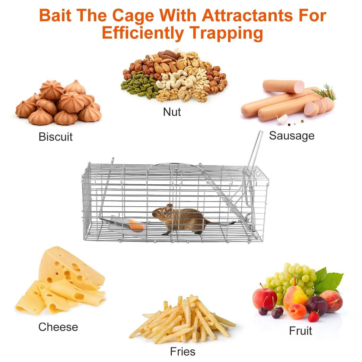 Foldable Rat Trap Cage Humane Live Rodent Trap Cage - A-1 Thread Vault