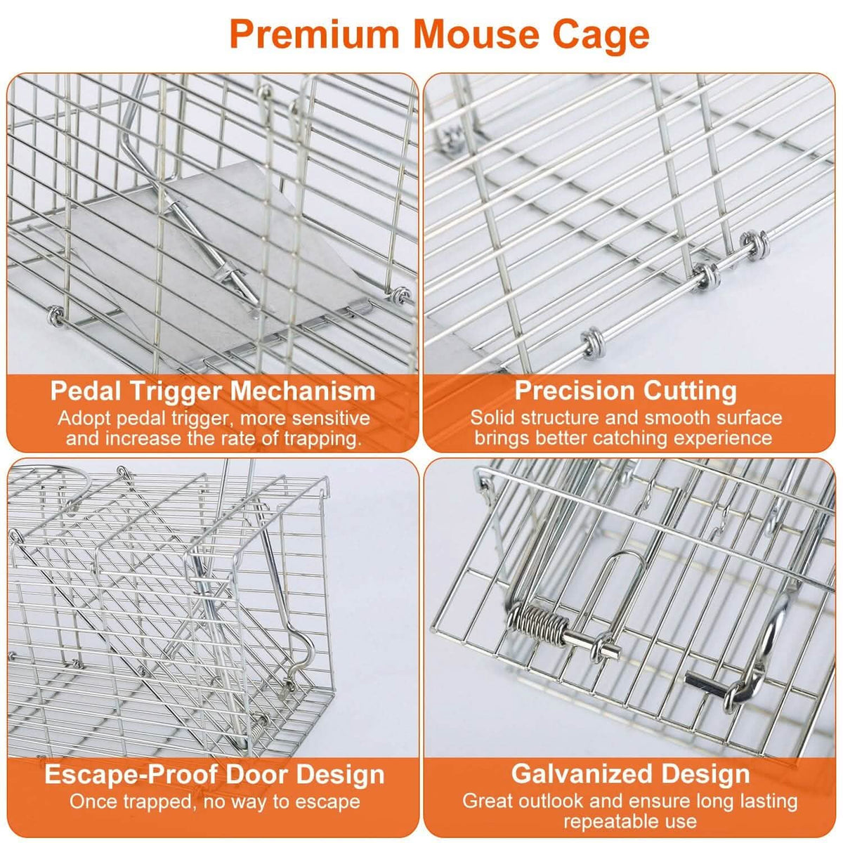 Foldable Rat Trap Cage Humane Live Rodent Trap Cage - A-1 Thread Vault
