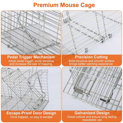 Foldable Rat Trap Cage Humane Live Rodent Trap Cage - A-1 Thread Vault