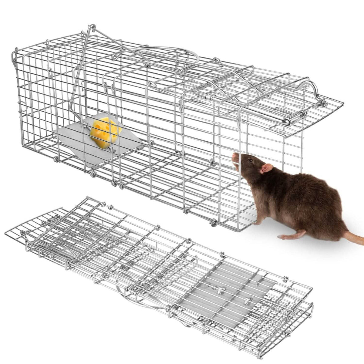 Foldable Rat Trap Cage Humane Live Rodent Trap Cage - A-1 Thread Vault