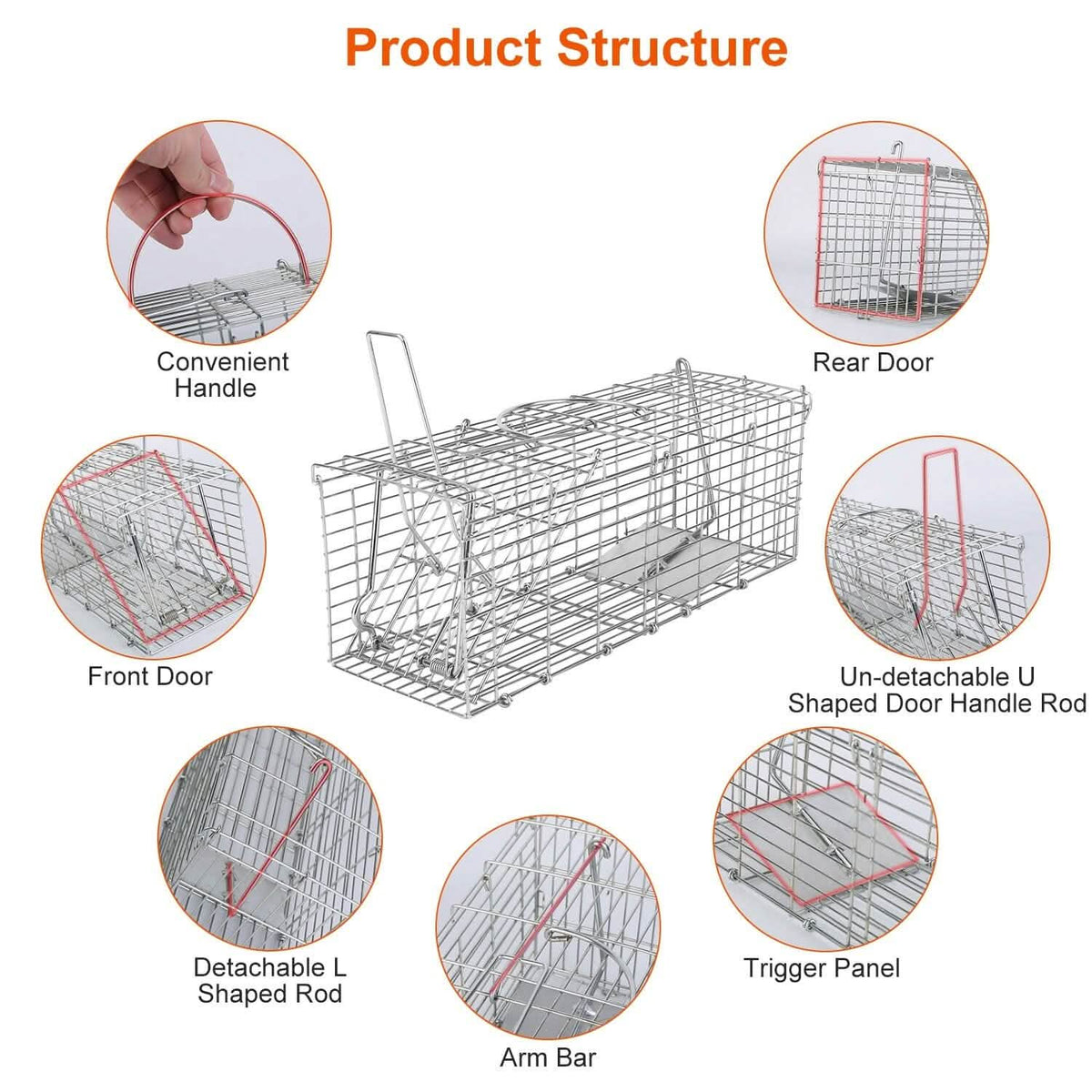 Foldable Rat Trap Cage Humane Live Rodent Trap Cage - A-1 Thread Vault