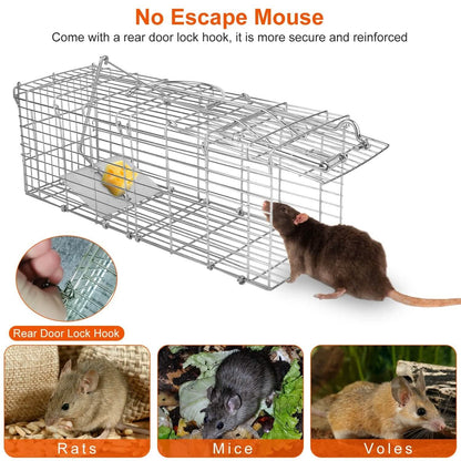 Foldable Rat Trap Cage Humane Live Rodent Trap Cage - A-1 Thread Vault