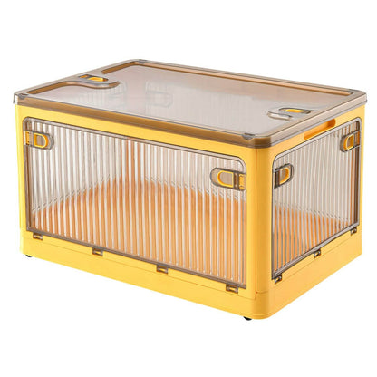 Foldable Storage Bins with Lid 4 Doors Collapsible Stackable with Lock - A-1 Thread Vault