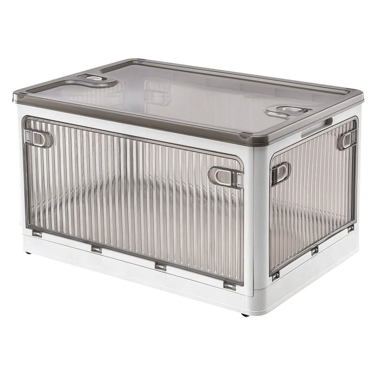 Foldable Storage Bins with Lid 4 Doors Collapsible Stackable with Lock - A-1 Thread Vault