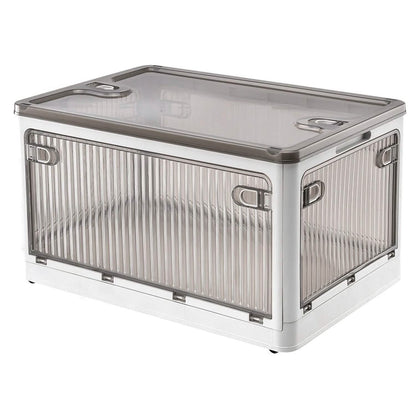 Foldable Storage Bins with Lid 4 Doors Collapsible Stackable with Lock - A-1 Thread Vault
