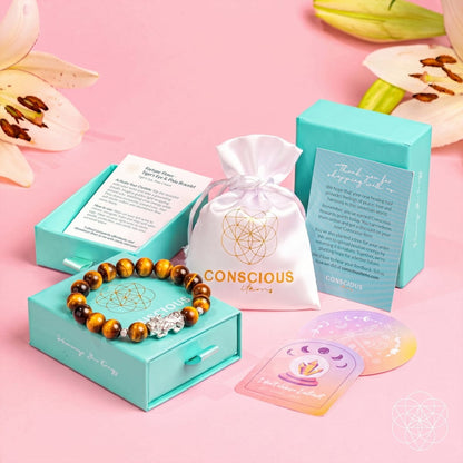 Fortune Flows - Tiger’s Eye & Pixiu Bracelet - A-1 Thread Vault