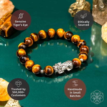Fortune Flows - Tiger’s Eye & Pixiu Bracelet - A-1 Thread Vault