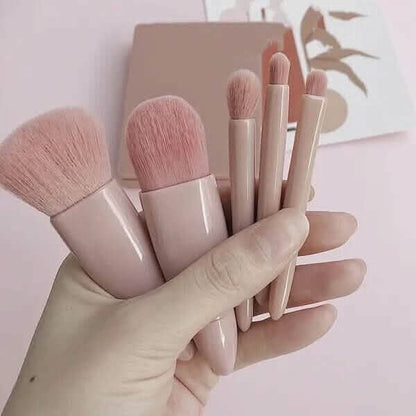 Foundation Brushes with Mirror Multi-purpose Foundation Powder Lip Eye Shadow Brushes Kit - A-1 Thread Vault