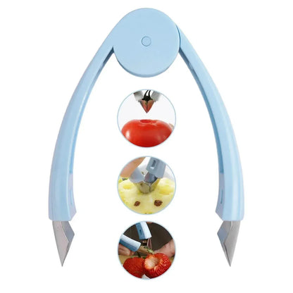 Fruit and Vegetable Stem Remover Strawberry Tomato Potato Pineapple Carrot Huller Corer Tweezers Tool Kitchen Gadget - A-1 Thread Vault