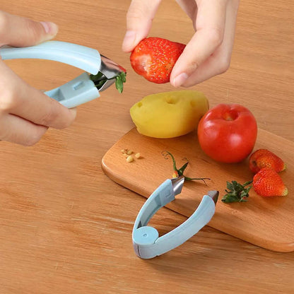 Fruit and Vegetable Stem Remover Strawberry Tomato Potato Pineapple Carrot Huller Corer Tweezers Tool Kitchen Gadget - A-1 Thread Vault