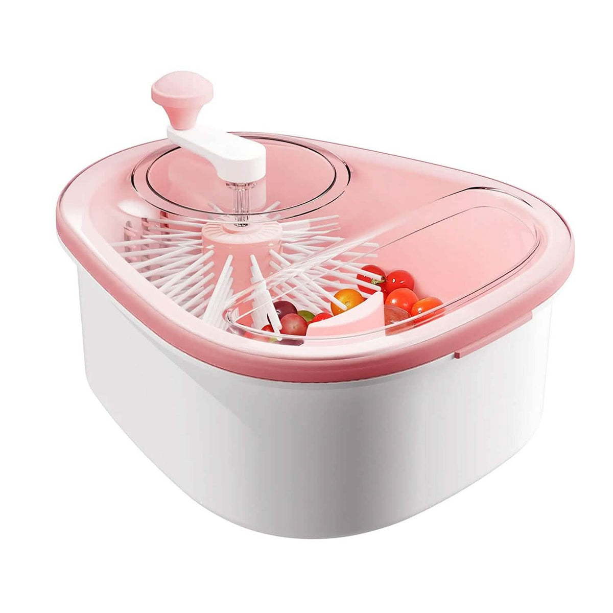 Fruit, Vegetable Manual Washing Spinner with Brush Hand Crank - A-1 Thread Vault