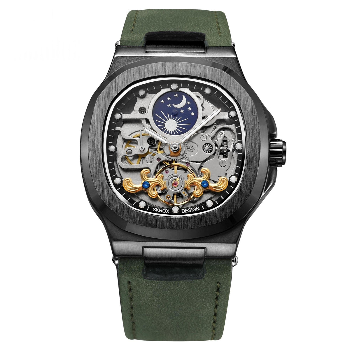 Full-automatic Mechanical Tourbillon Hollow Men's Watch - A-1 Thread Vault