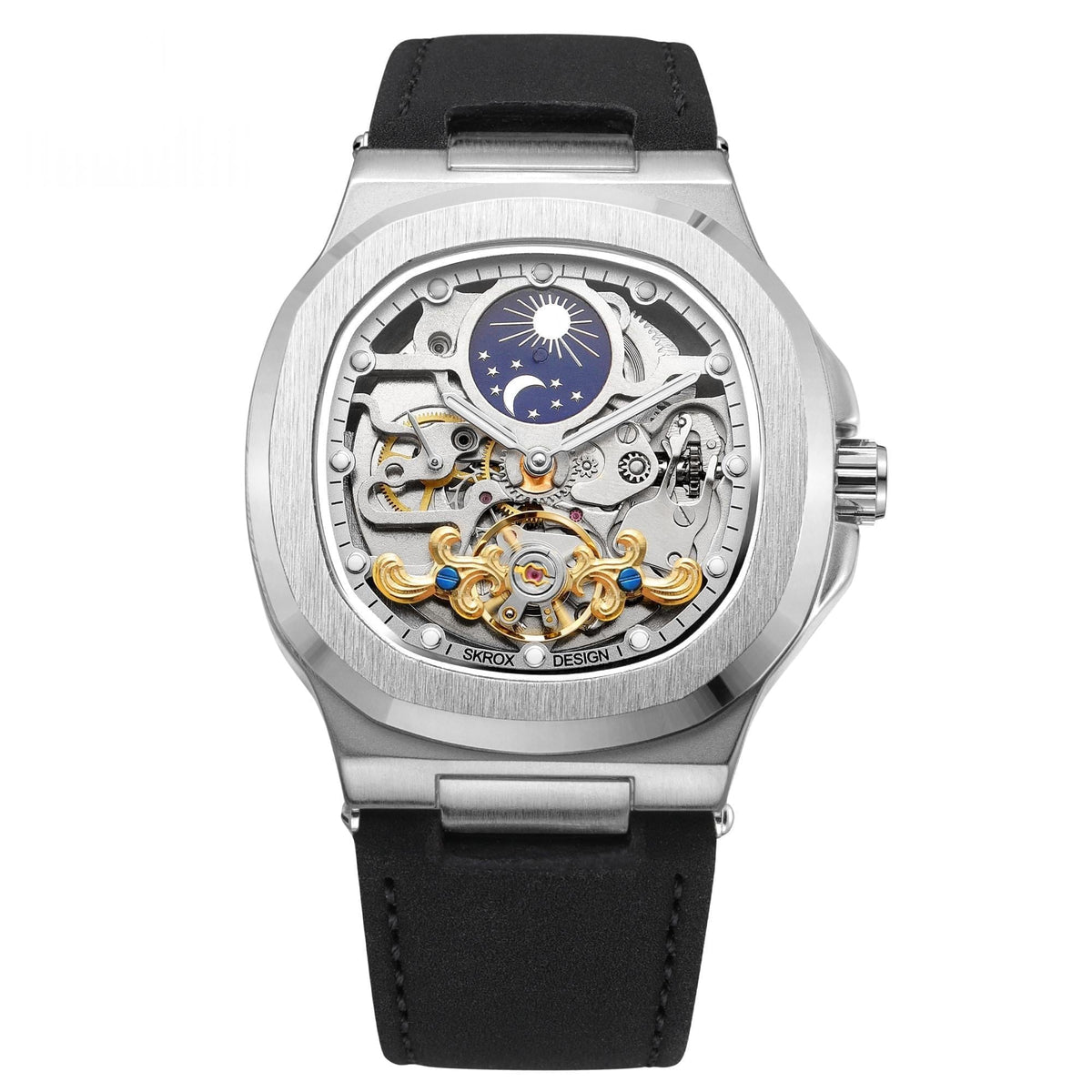 Full-automatic Mechanical Tourbillon Hollow Men's Watch - A-1 Thread Vault