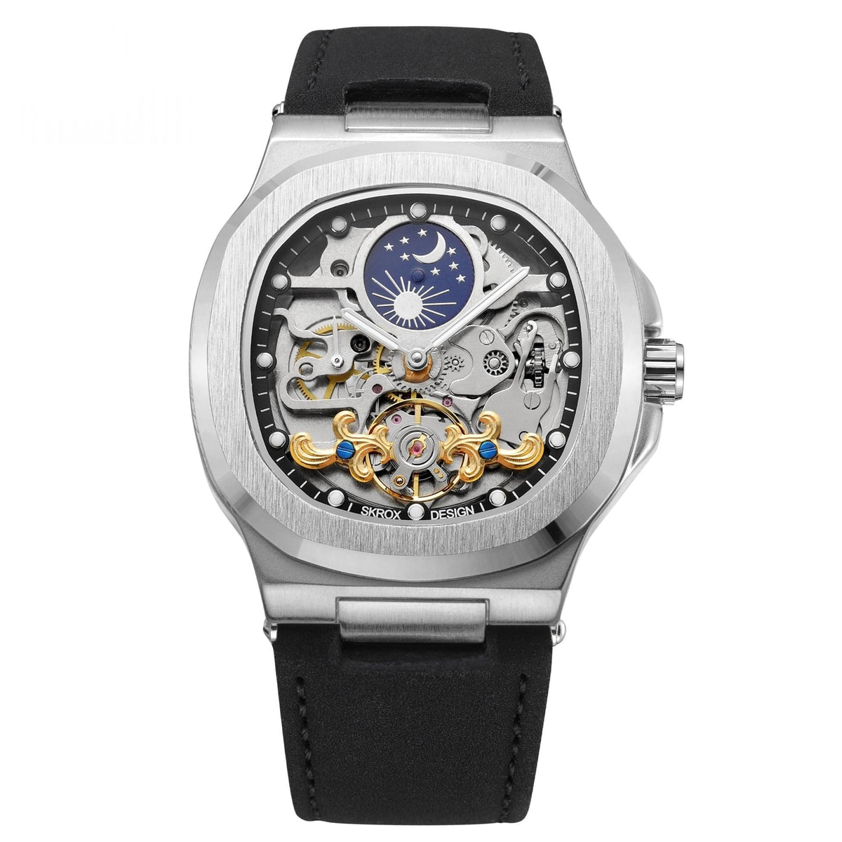 Full-automatic Mechanical Tourbillon Hollow Men's Watch - A-1 Thread Vault