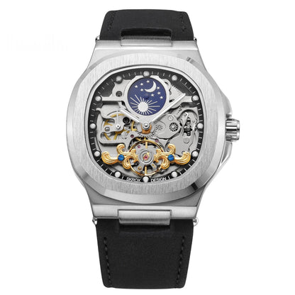 Full-automatic Mechanical Tourbillon Hollow Men's Watch - A-1 Thread Vault
