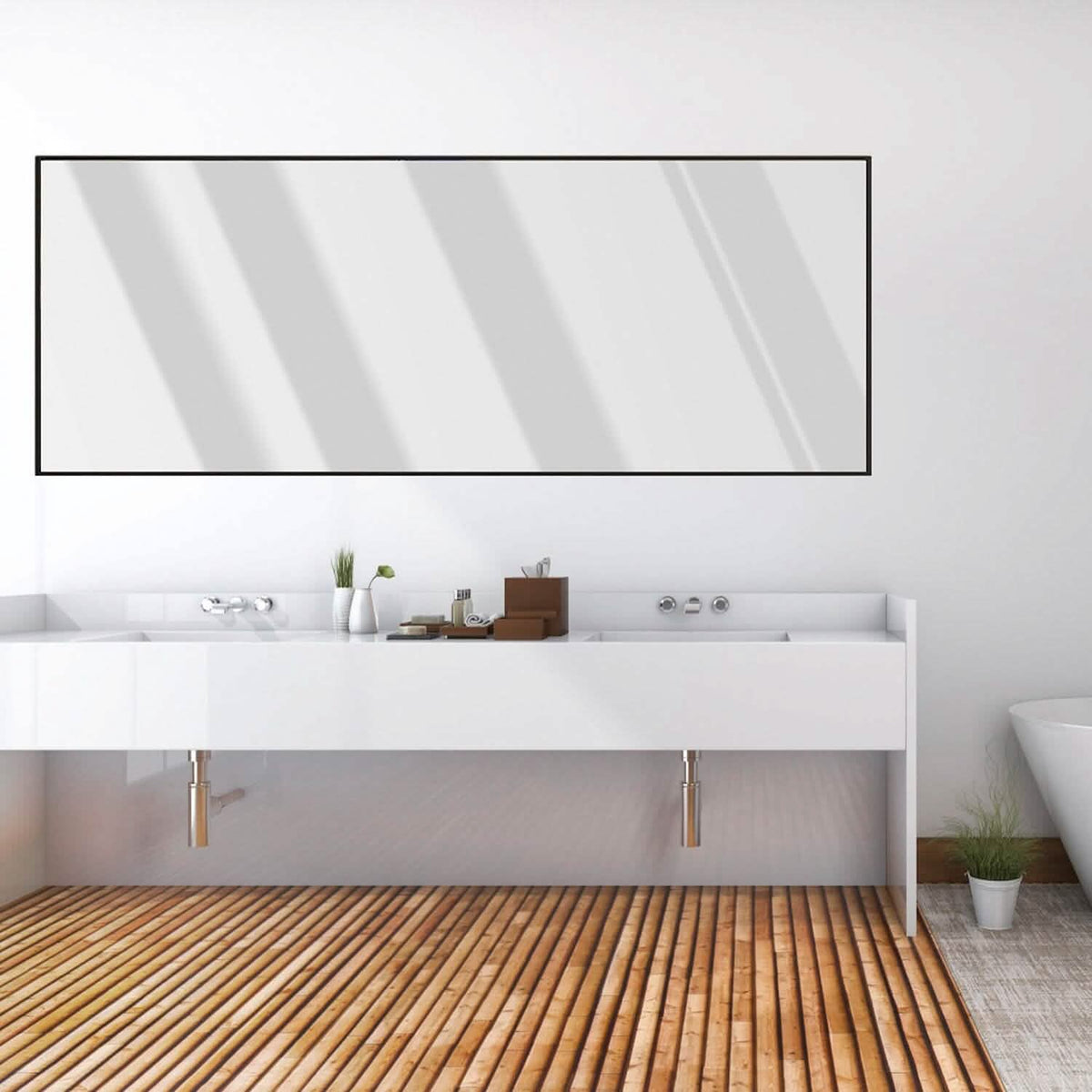 Full Length Mirror Aluminum Alloy Wall Mirror Free Standing Floor - A-1 Thread Vault