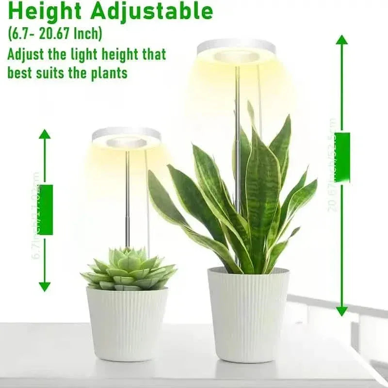 Full Spectrum LED Halo Plant Light With Stand Height Adjustable Auto Timer - A-1 Thread Vault