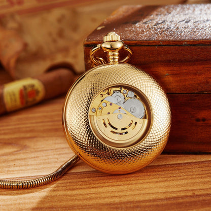 Fully Automatic Movement Flip-Open Engraved Pocket Watch - A-1 Thread Vault