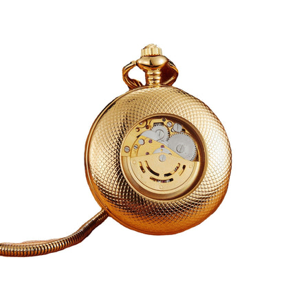 Fully Automatic Movement Flip-Open Engraved Pocket Watch - A-1 Thread Vault